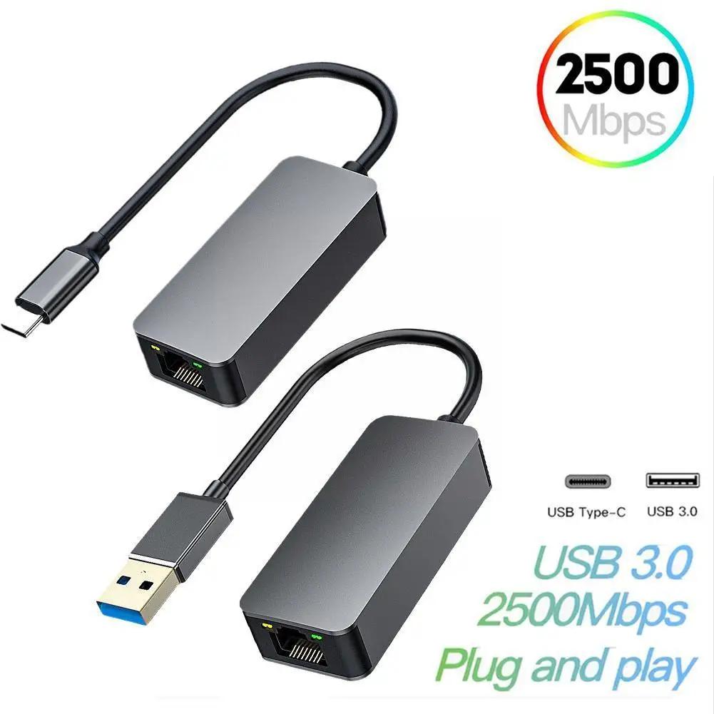 USB 3.0 CŸ ̴ݿ RJ45 2.5G   ȯ, LAN Ʈũ ,  7 8/10 PC ƮϿ I8Y0, 2500Mbps